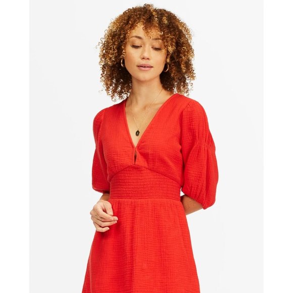 BILLABONG Spellbound Mini Dress in Red Velvet Size Small - Picture 11 of 12